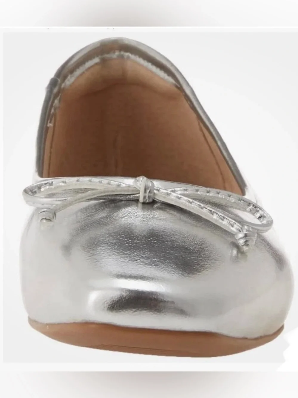 Women's Silver Ballet Flats NEW in Box
